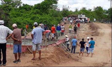 Ao todo, 84 pessoas trabalharam voluntariamente na construção da agem Molhada de Caetano, que beneficiará quase 500 famílias em comunidades de Apuiarés. 
