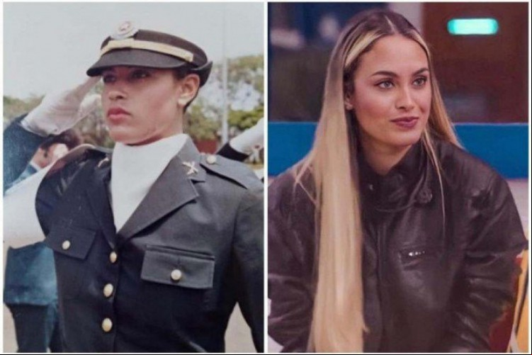 À esquerda, Sarah Andrade mais jovem; à direita, participando do