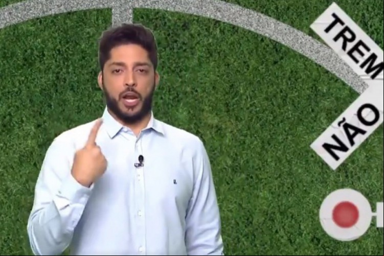 Magno Navarro levou os bordões de Alan Neto e Vavá Maravilha, o Homem Mau, do programa Trem Bala, para a tela do SporTV