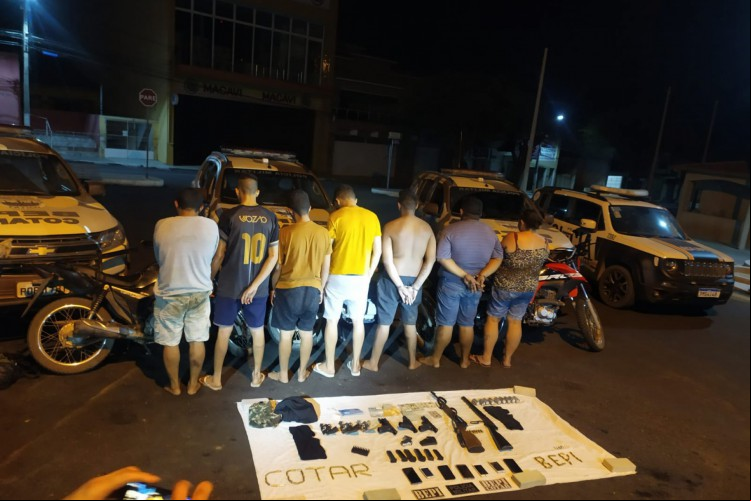 Sete pessoas foram presas em Monsenhor Tabosa com armas e balaclava