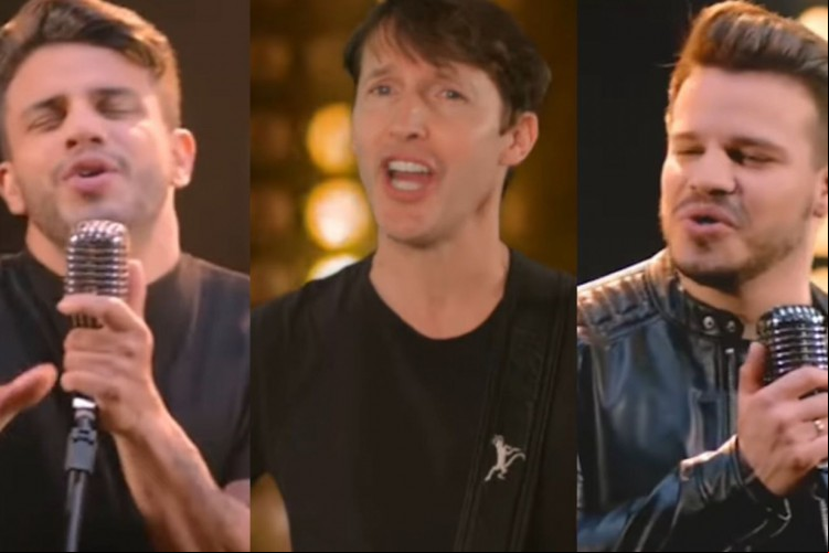 Registro de tela do vídeo de James Blunt com Ávine Vinny e Matheus Fernandes