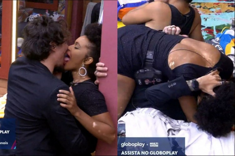 Eliezer e Natália se beijam durante festa da líder Jade e brothers se preocupam devido herpes