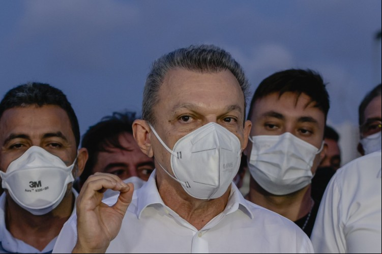 FORTALEZA, CE, BRASIL, 15-02.2022: Camilo Santana / Sarto Nogueira. Inauguração do Parque Raquel de Queiroz, no Presidente Kenedy, com presença de Sarto , Prefeito e Camilo Santana, Governador do Ceara. em epoca de COVID-19. (Foto:Aurelio Alves/ Jornal O POVO)