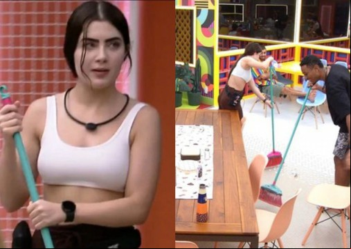 Jade Picon repercutiu na internet ao realizar tarefas domésticos pela primeira vez no BBB 22 