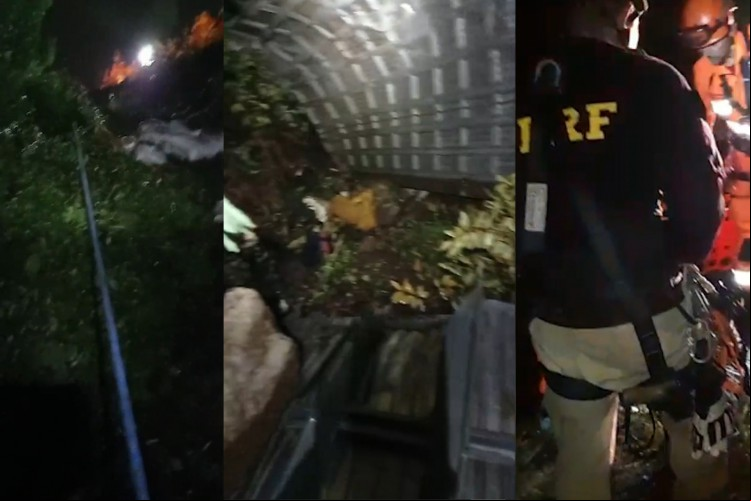 Policiais rodoviários federais atenderam ocorrência do caminhão que despencou de penhasco na BR-222, na serra da Ibiapaba, em Tianguá