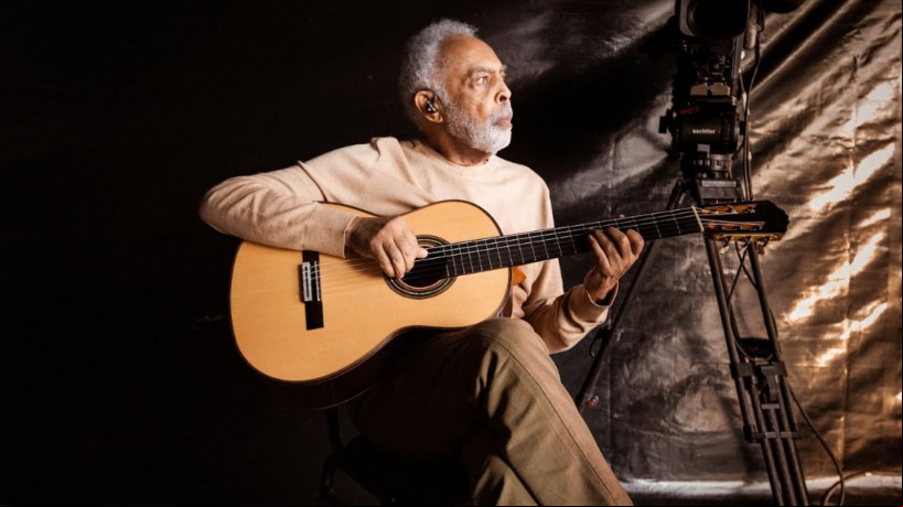 Gilberto Gil nos bastidores do MITA Festival em São Paulo em 2022. A imagem foi disponibilizada pelo Instituto Gilberto Gil na mostra digital