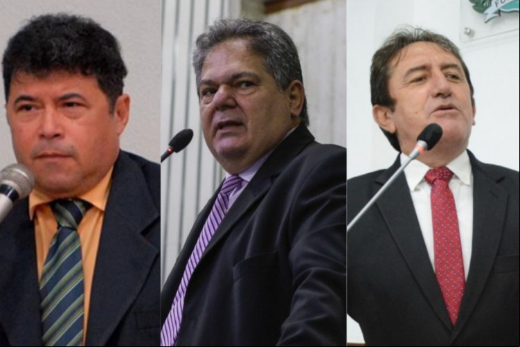 Vereador Carlos Mesquita, deputado estadual Osmar Baquit e vereador Adail Júnior
