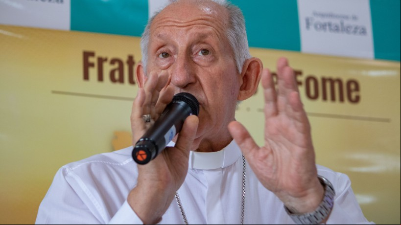 Dom José Antonio falou durante o Lançamento da Campanha da Fraternidade 2023, no Centro de Pastoral Maria Mãe da Igreja.