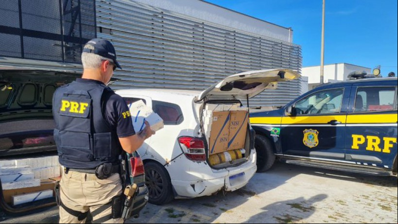 Os cigarros que estavam sendo transportados não poderiam ser comercializados dentro do território brasileiro