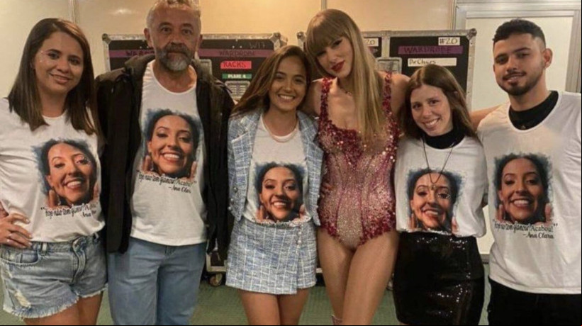 Familiares de Ana Clara Benevides com Taylor Swift