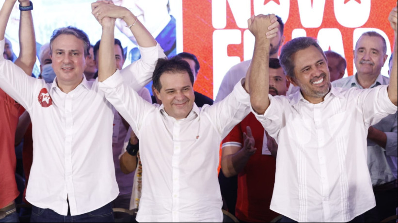 Evandro Leitão se filia ao PT. Estão presentes no evento deste domingo, 17, Camilo Santana e Elmano de Freitas
