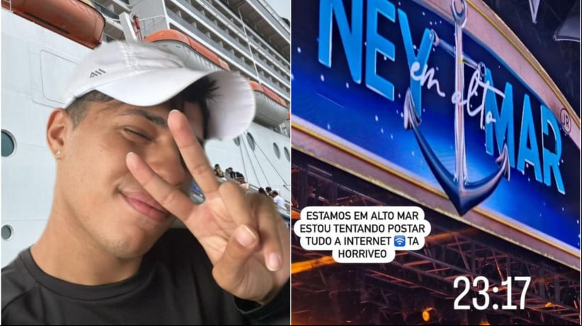O 'influencer' Vini voltou a ganhar notoriedade nas redes sociais fingindo estar a bordo do curzeiro de Neymar