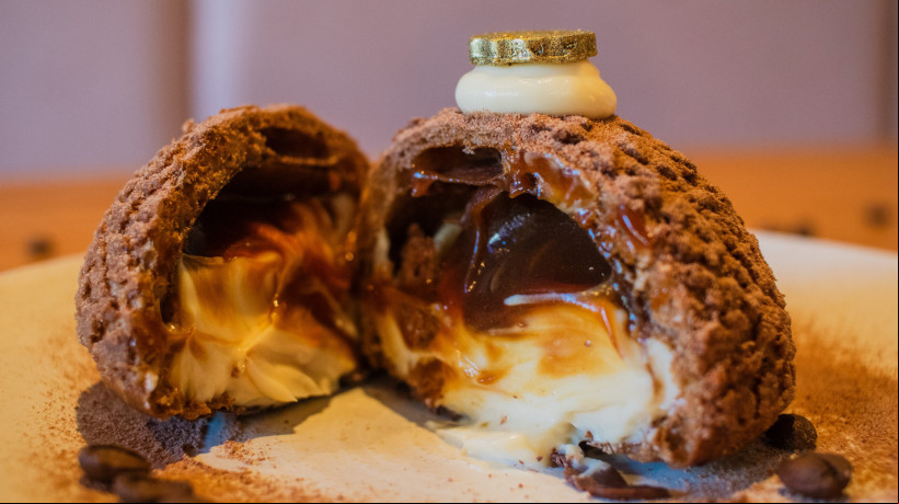 Choux Tiramisu de Café, feito pela Alessandra Felix, da Alê Felix Patisserie