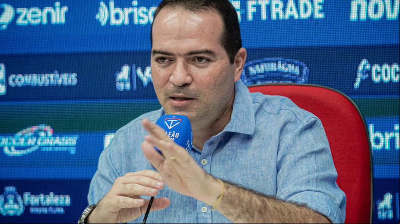 Marcelo Paz, CEO da SAF do Fortaleza, em entrevista coletiva