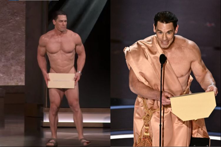 John Cena apareceu pelado para apresentar categoria de