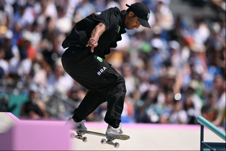 Kelvin Hoefler durante disputa da final do Skate Street