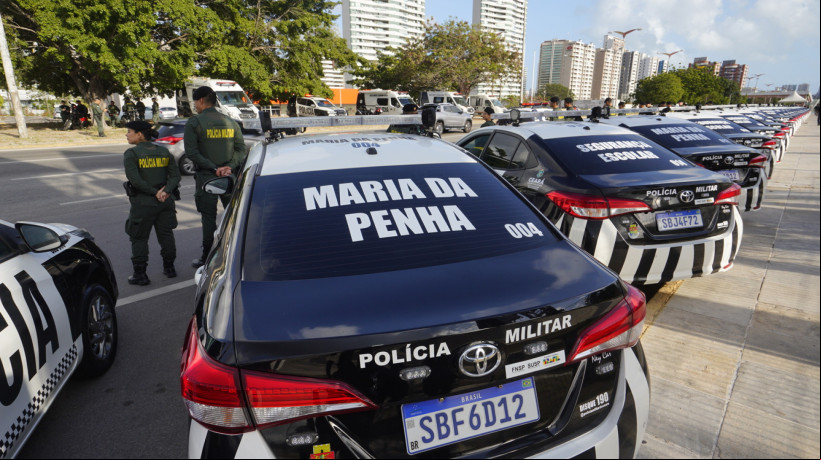 PMCE recebe 51 viaturas para reforçar a aplicação da lei maria da penha e outras atividades
