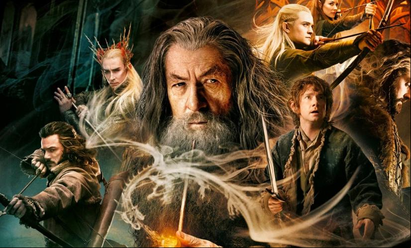 A sequência da trilogia é O Hobbit: A Desolação de Smaug, lançada em 2013. Bilbo Bolseiro segue em direção à Montanha Solitária, onde deverá ajudar seus companheiros a retomar a Pedra de Arken.