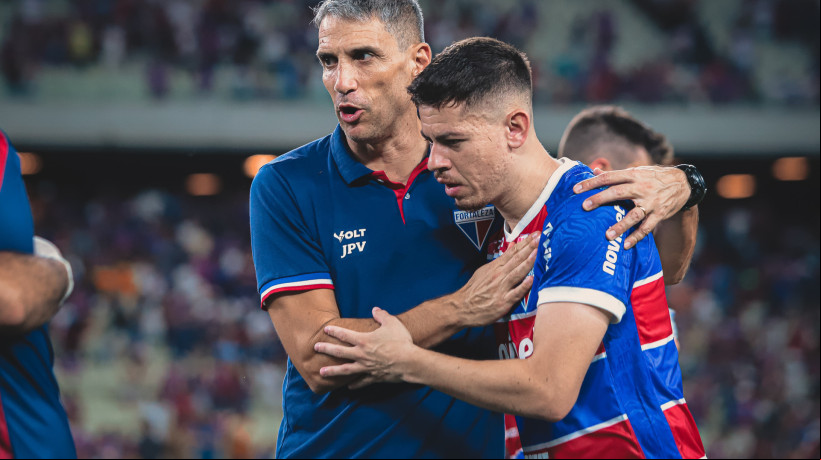 Vojvoda e Rosetto em jogo do Fortaleza, no Castelão