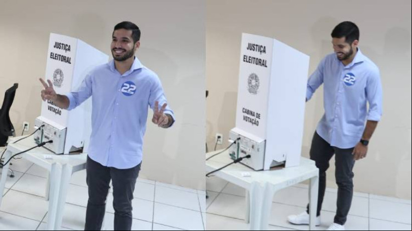 André Fernandes (PL) foi o primeiro candidato à Prefeitura de Fortaleza a votar no segundo turno das eleições