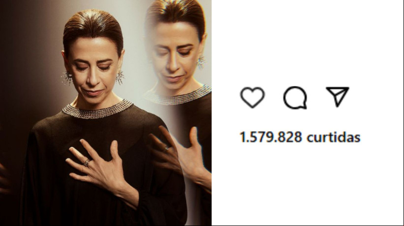 Foto de Fernanda Torres chega a mais de 1 milhão de curtidas no Instagram da Academia do Oscar