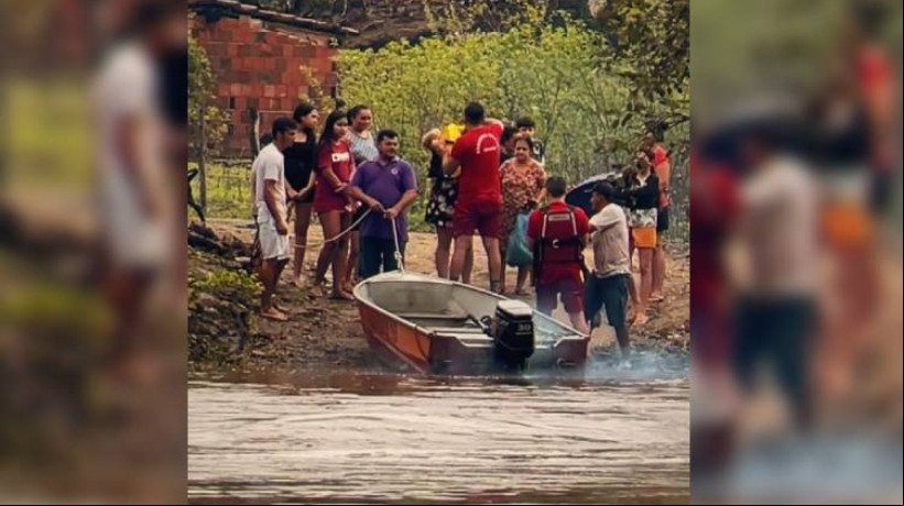 Bombeiros resgatam mulher que estava ilhada após chuvas em Forquilha