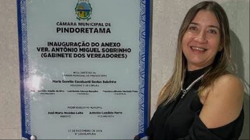Maria Gorette Cavalcanti Bastos Sobrinha foi eleita presidente da Câmara pela terceira vez consecutiva