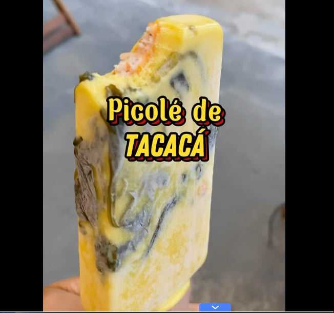 Na onda de sorvetes exóticos, uma iguaria que costuma ser consumida bem quente virou picolé. É a paleta de tacacá, lançada numa sorveteria no bairro de Pedreira, em Belém do Pará. 