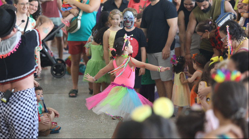 Pré-carnaval infantil na Estação das Artes, em Fortaleza