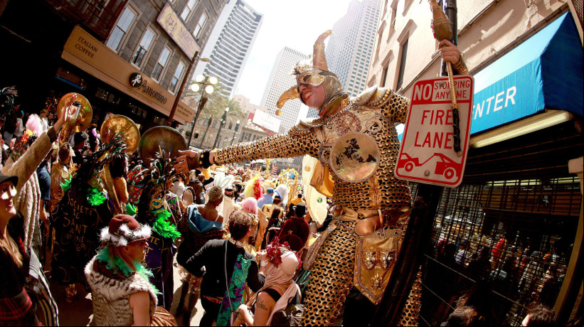 O Carnaval de Nova Orleans, nos EUA, é bastante popular e um dos maiores do mundo
