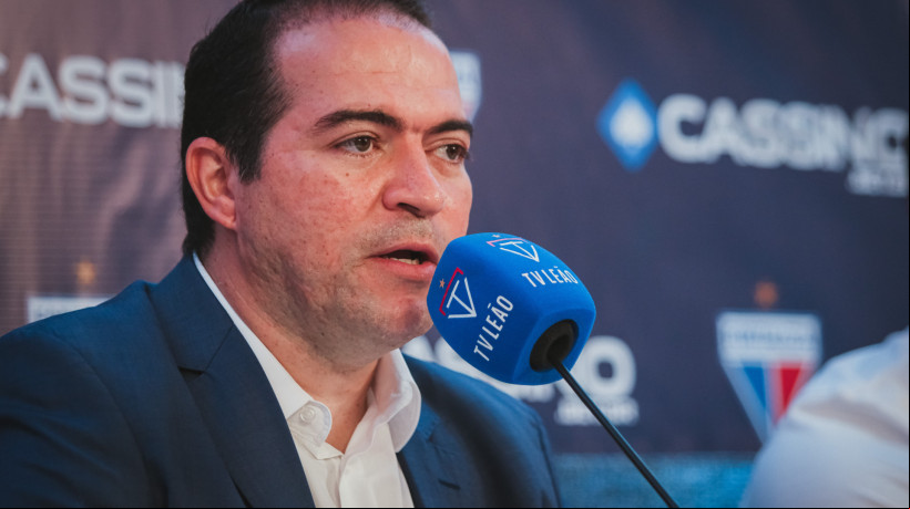 Marcelo Paz, CEO da SAF do Fortaleza, em evento de apresentação da Cassino como patrocinadora master