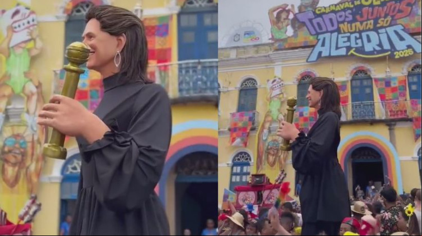 Atriz Fernanda Torres é homenageada no carnaval de Olinda