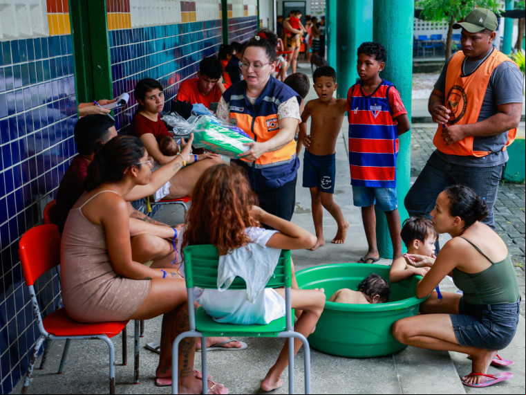 Fortaleza, CE, BR 05.03.25 Dejalojados abrigados na EScola Antônio Miranda de Melo (Fco Fontenele/O POVO) Fortaleza, CE, BR 05.03.25 Dejalojados abrigados na EScola Antônio Miranda de Melo (Fco Fontenele/O POVO)
