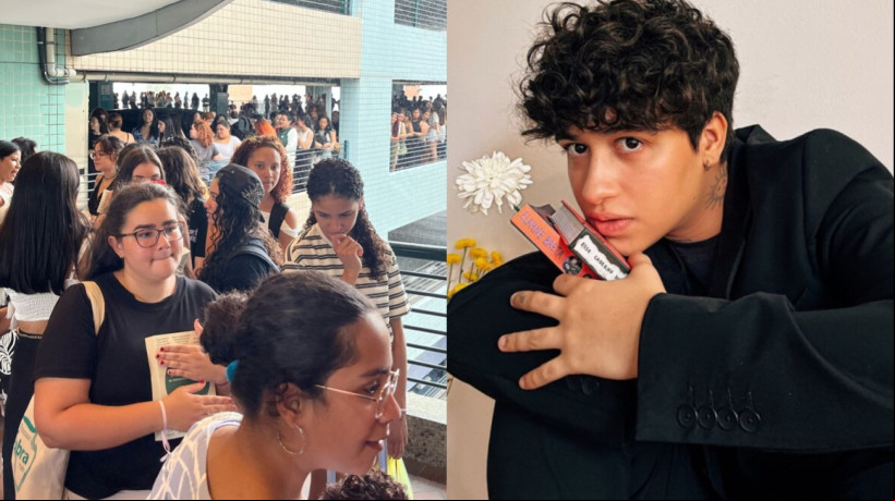 Fãs fizeram fila no shopping Iguatemi Bosque para autógrafos com autora Elayne Baeta