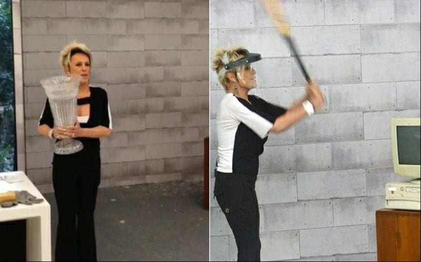 Um belo dia, Ana Maria protagonizou um “quebra-quebra” no estúdio do programa ao jogar vários objetos cenográficos contra uma parede e chegou a destruir um computador com um taco de baseball. É claro que era tudo uma brincadeira.