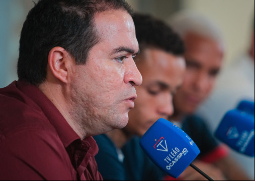 Marcelo Paz, CEO da SAF do Fortaleza, em entrevista coletiva