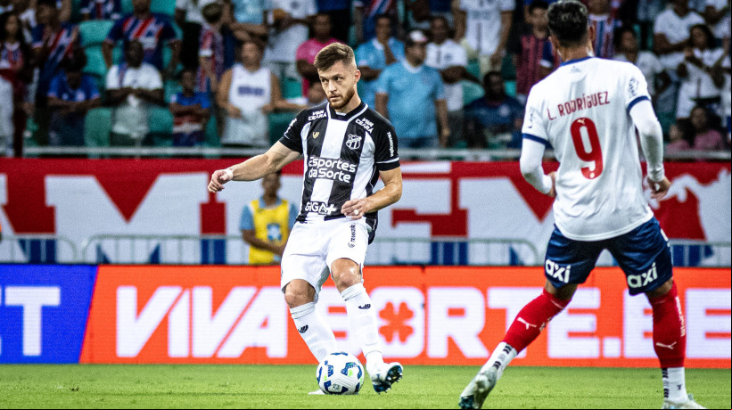 Willian Machado, zagueiro do Ceará, durante jogo contra o Bahia