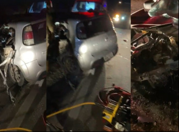 Colisão frontal deixou uma pessoa gramente ferida 