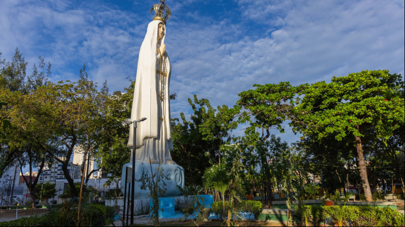 Estátua de Nossa Senhora de Fátima é restaurada e será reinaugurada dia 13 de maio