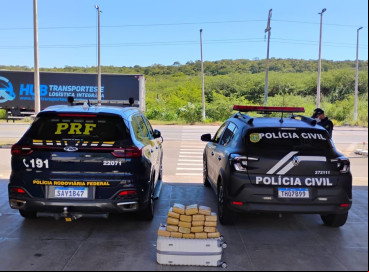 Material apreendido na operação da Polícia Civil do Ceará em conjunto com a Polícia Rodoviária Federal 