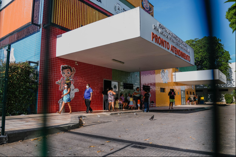FORTALEZA-CE, BRASIL, 20-05-2025: Fachada e movimentação do Hospital Infantil de Fortaleza. (Foto: Fernanda Barros/ O Povo)