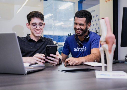 A startup Straloo, voltada para saúde, que desenvolve um aplicativo para reabilitação física