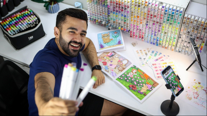 Lucas Medeiros vai ensinar técnicas de pintura dos Bobbie Goods