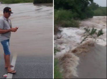 Chuvas causam pontos de alagamentos na CE-166, em Senador Pompeu; Município decreta estado de calamidade 