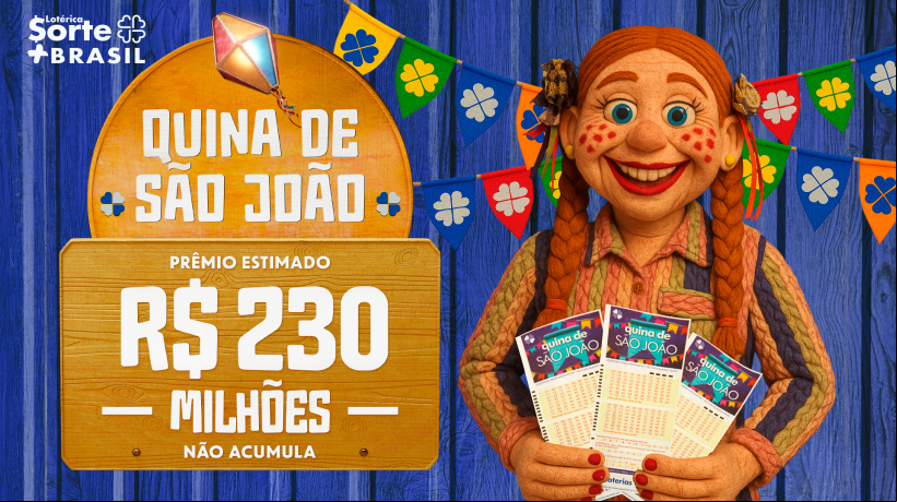 Na Quina de SÃ£o JoÃ£o, diferentemente dos concursos regulares, o prÃªmio nÃ£o acumula 