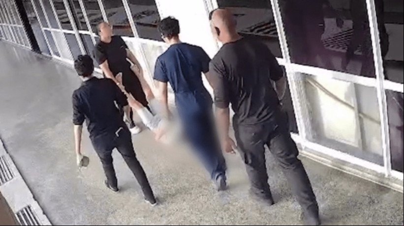 Câmeras de segurança registraram momento em que garoto autista de oito anos foi arrastado em clínica de Brasília